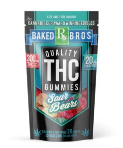 Sativa Sour Gummi Bears 300mg 15-pack